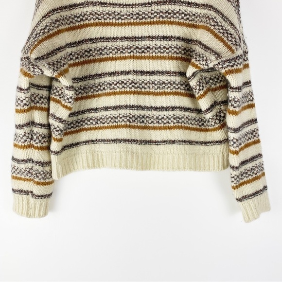 Elsamanda Sweater Striped Wool Alpaca Blend Anthropologie Womens size L - Picture 4 of 10